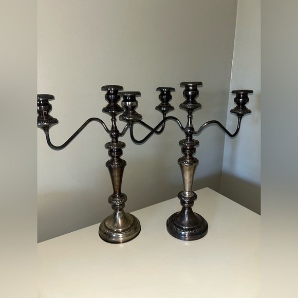 Vintage English Silver Plate 3 Arm Twisted 19
